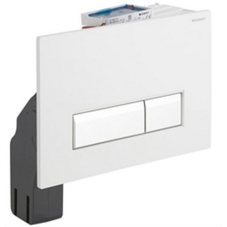 GEBERIT ovládacie tlačidlo SIGMA 40 s odsávaním, biela/AL 115.600.KQ.1
