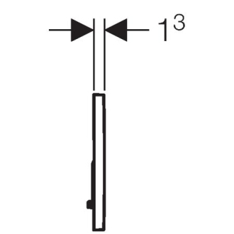 GEBERIT ovládacie tlačidlo SIGMA 01 čierne 115.770.DW.5