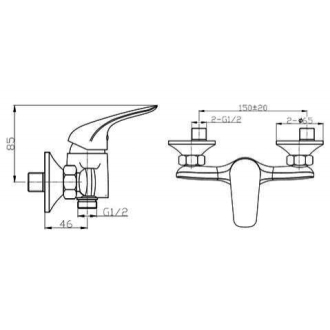 S-LINE SIKOBSLPRO268 sprchová batéria