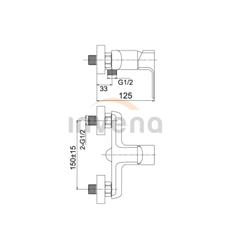 Invena NYKS BN-28-001-S Sprchová batéria, chróm