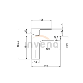 Invena NYKS BB-28-001-S Bidetová batéria, chróm