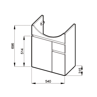 JIKA Lyra H4531220383001 Skriňa pod umývadlo 60cm