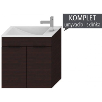 JIKA Cube H4536311763021 Skrinka s umývadlom 60cm tmavý dub