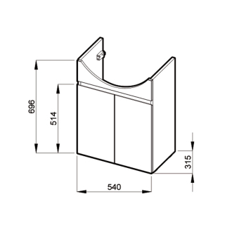 JIKA Lyra H4531210383001 Skriňa pod umývadlo 60cm