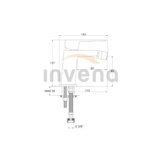 Invena PAROS BB-09-004-A Bidetová batéria, čierna