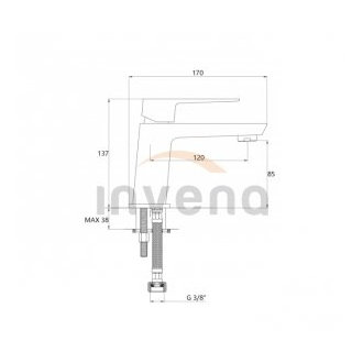 Invena PAROS BU-09-001-A Umývadlová batéria, chróm