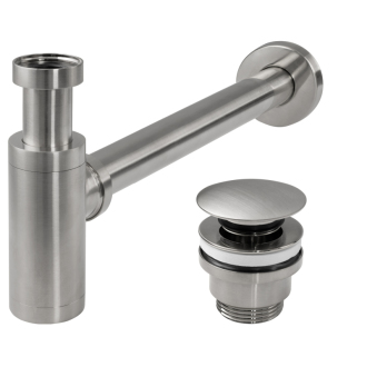 REA Sifón Click-clack INOX brúsený nikel REA-A4400