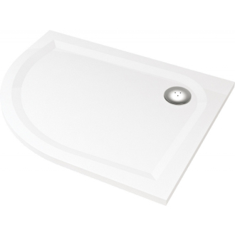 Teiko VIRGO Sprchová vanička 100x80x3, liaty mramor pravá biela