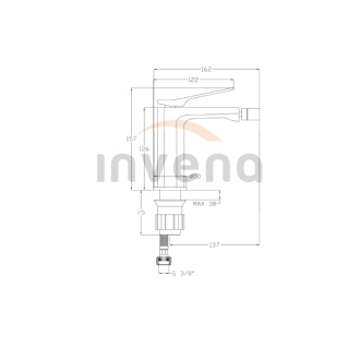 Invena NERI BB-01-001-L Bidetová batéria, chróm