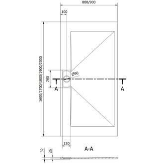 Mexen Egon obdĺžniková sprchová vanička SMC 200 x 80 cm, biela - 4R108020