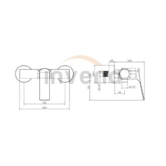 Invena NERI BN-01-001-L Sprchová batéria, chróm