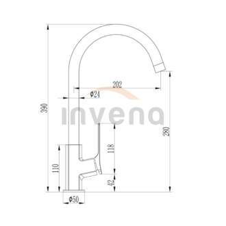 Invena NERI BZ-01-001-L Drezová batéria, chróm