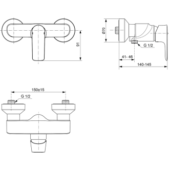 Ideal Standard CONNECT Air A7032AA sprchová batéria