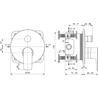 Ideal Standard CONNECT Air A7035AA vaňová podomietková batéria
