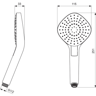 Ideal Standard IDEALRAIN B2232A EVO Diamond 3 funkčná sprcha 11,5 cm