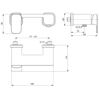 Ideal Standard TONIC II A6337AA batéria sprchová