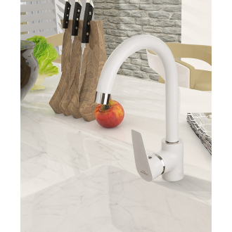 Invena DOKOS BZ-19-002-V Drezová batéria, chróm-biela