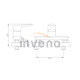 Invena DOKOS BN-19-005-V Sprchová batéria, chróm-grafit