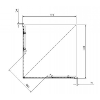 ANIMA TEX 900/1900 sprchovací kút štvorec, sklo transparent, chróm SIKOTEXQ90CRT