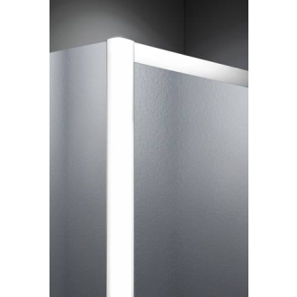 BASIC sprchovací kút štvorec 80x80, biely, sklo chinchila SIKOMUQ80CH0