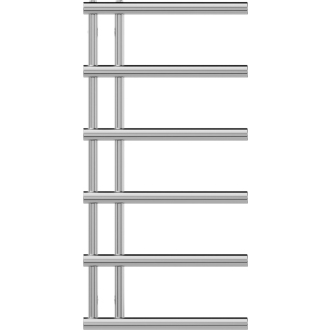 Mexen Jukon kúpeľňový radiátor 988 x 500 mm, 364 W, chróm - W116-0988-500-00-01