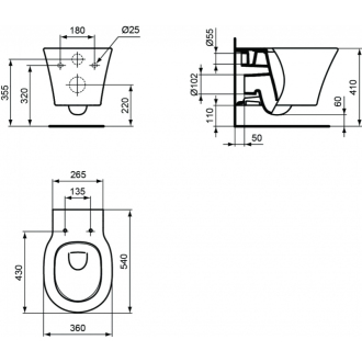 Ideal Standard CONNECT Air E005401 klozet AQUABLADE