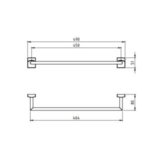 Novaservis Držiak uterákov 500 mm Metalia 12 chróm 0227,0