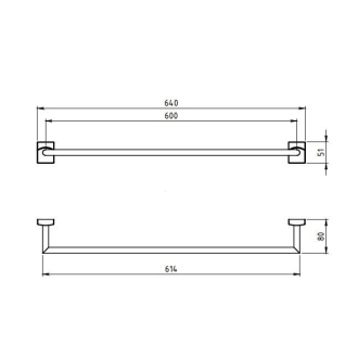 Novaservis Držiak uterákov 650 mm Metalia 12 chróm 0228,0