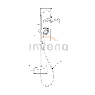 Invena MUSTA AU-84-004-X Sprchový set s termostatickou batériou, čierna