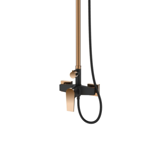 Invena MIDNIGHT AU-35-D14-V Sprchový set s batériou, zlato-čierna