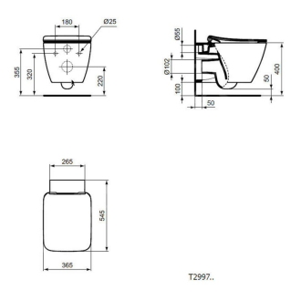 Ideal Standard STRADA II T299701 závesný klozet Aquablade