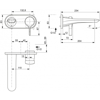 Ideal Standard MELANGE A 5591 AA batéria umývadlová podomietková batéria