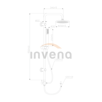 Invena SIROS AU-80-D04-C Sprchový set, čierna