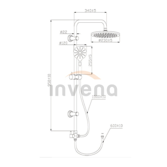 Invena AU-03-D04-C Sprchový set, čierna