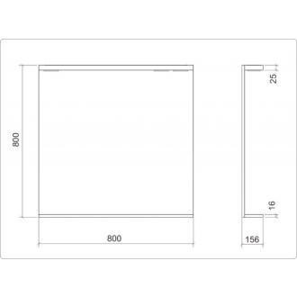 KERAMIA PRE zrkadlo s fóliou 80x80cm PROZRCK80IP