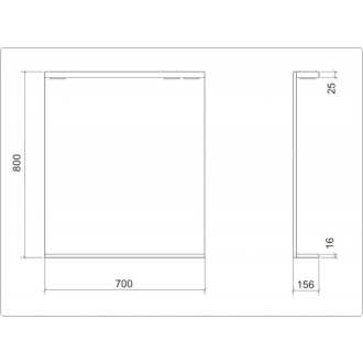 KERAMIA PRE zrkadlo s fóliou 70x80cm PROZRCK70IP