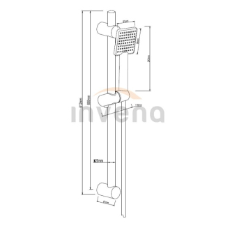 Invena AU-31-Z04-G Sprchový set, čierna
