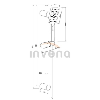 Invena NYKS AU-32-Z04-G Sprchový set, čierna
