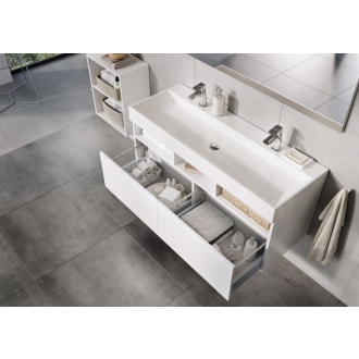 Ravak umývadlo Natural Duo 1200 white bez prepadu s otvorom XJO01212000