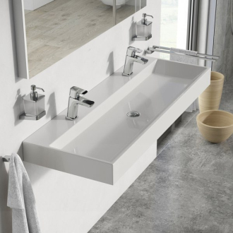 Ravak umývadlo Natural Duo 1200 white bez prepadu s otvorom XJO01212000