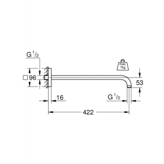 GROHE Rainshower sprchové rameno 422mm 26145000