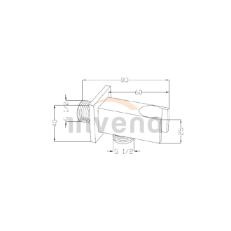 Invena SC-P1-041-P Vyústenie sprchy vrátane držiaka, čierna