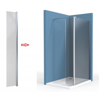 Anima rozšírenie pre WI 35x200 Easy Clean, pohyblivá bočná stena SIKOWIROZKS dymové sklo