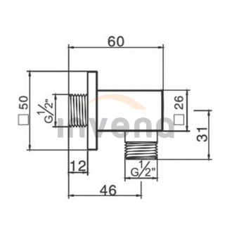 Invena SC-P1-037-G Vyústenie sprchy, chróm