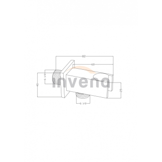 Invena SC-P1-033-O Vyústenie sprchy vrátane držiaka, chróm