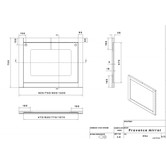 PROVENCIA zrkadlo 90x70 SIKONSP20575