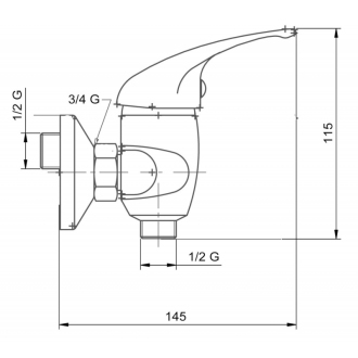 Novaservis Sprchová batéria 100 mm Metalia 55 biela-chróm 55064,1