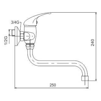 Novaservis Drezová umývadlová batéria 100 mm Metalia 55 chróm 55174/T,0