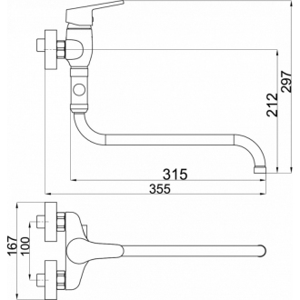 Novaservis Paneláková batéria bez príslušenstva 100mm Titania IRIS New 94475/1,0