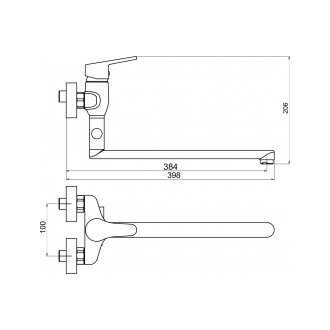 Novaservis Paneláková batéria bez príslušenstva 100mm Titania IRIS New 94473/1,0